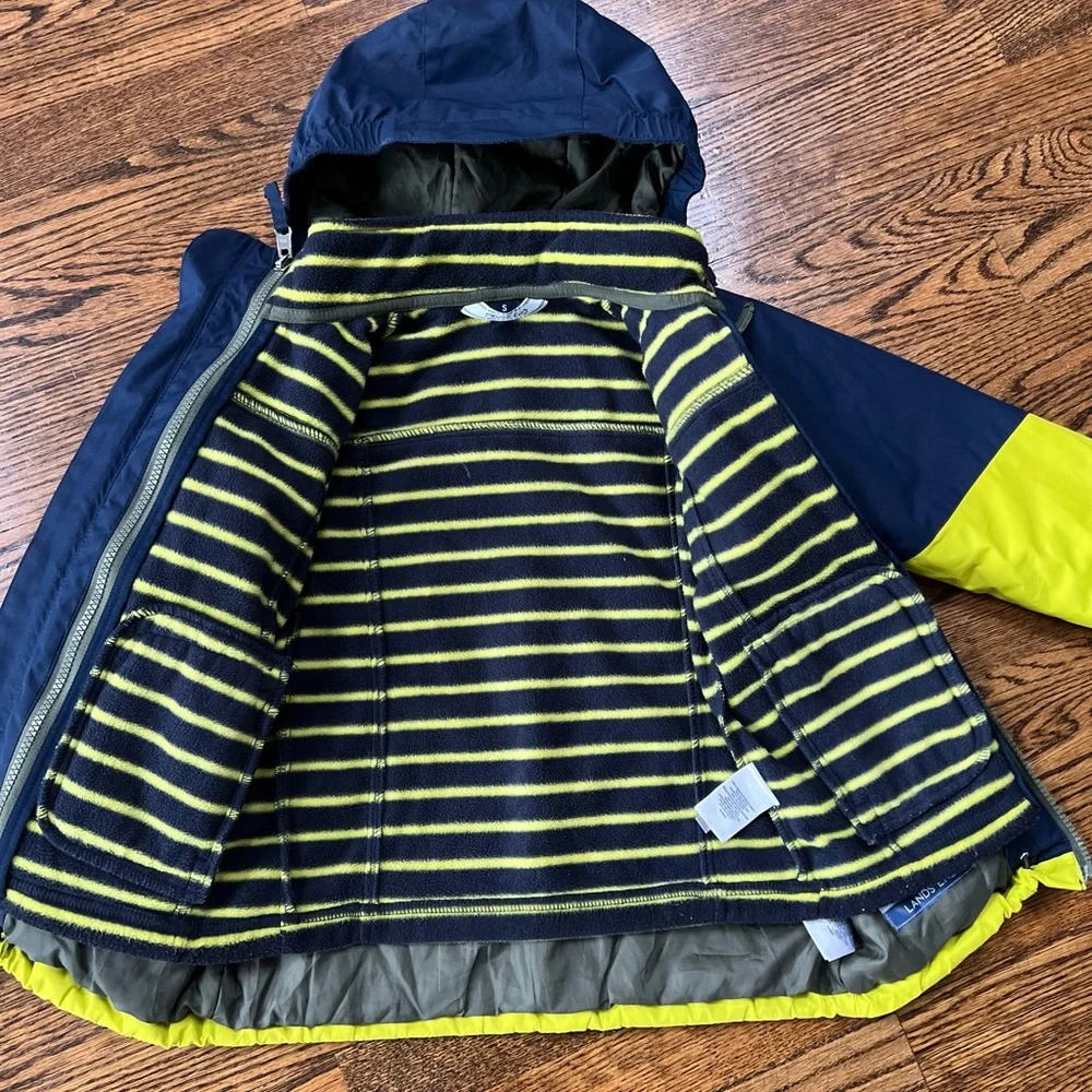 Lands End stormer 3 in 1 winter parka kids sz S - Picture 4 of 8